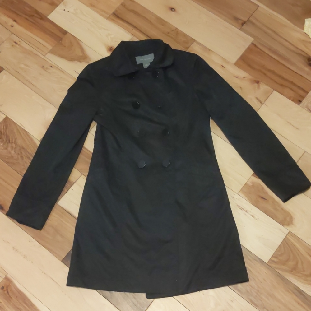 Ann Taylor black trenchcoat jacket
